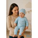 Tois Baby Organik Hastane Çıkışı Bebek Takımı 0-3 Ay Mavi Renk
