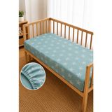 Tois Deniz Yıldızı Desenli Lastikli Bebek Çarşafı %100 Pamuklu Beşik ve Bebek Yatağı Çarşafı 60X120, 70X110, 70X130, 70X140 Uyumlu - Turkuaz - 70 x 110 cm