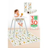Tois Mama Sandalyesi Altı Ve Aktivite Örtüsü 3 Rulo 30 Adet 100x120 Cm - Sevimli Dinazorlar