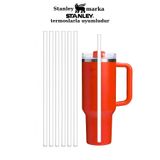 Tois Stanly Quencher Termosla Uyumlu Yedek Pipet, 6'lı Yeniden Kullanılabilir Pipet, Plastik, Şeffaf