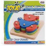 Tojo Ahşap Ayıcık Bul-Tak Puzzle 13 Parça