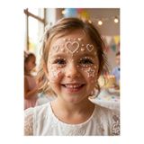 Toka Kutum Kids Store İnci Yıldız Kalp Saç ve Yüz Taşı Beyaz