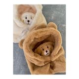 Toka Kutum Kids Store Kahverengi Renk Kürk Peluş Atkışı Şapka