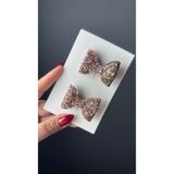 Toka Perisi Bebek Pudra Miks Glitter Pırıltılı Fiyonk Klips Toka