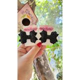 Toka Perisi Black Siyah Glitter Pırıltılı 2'li Fiyonk Toka