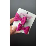 Toka Perisi Fuşya Pembe 2'li Mini Fiyonk Klipsli Toka