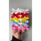 Toka Perisi Gökkuşağı Tonlar Kurdela Fiyonk 10 adet 3cm Metal Klips (kırmızı,sarı,mavi,beyaz,pembe)