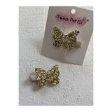 Toka Perisi Gold Altın Glitter Bebek Kelebek Toka