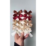 Toka Perisi Kahverengi Tonlar Kurdela Fiyonk 10 adet 3cm Metal Klips(Koyu, açık ve sütlü kahve bordo ekru)