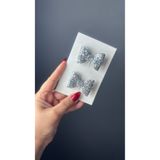 Toka Perisi Luna Glitter Gümüş Fiyonk 2 'li Saç Lastiği