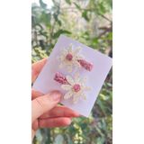 Toka Perisi Pembe Glitter Papatya Klips Toka 2`li