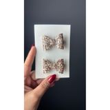 Toka Perisi Pudra Glittery Mini Luna Fiyonk 2 'li Saç Lastiği