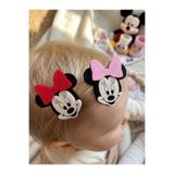 Toka Sepetim Minnie Mouse Saçsız Bebek Tokası 2 Adet Bebek Çıtçıt
