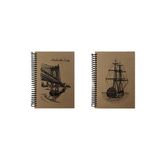 Tokaç 16x23 Kraft Spiralli Defter 80 Yp. Kareli 2'li