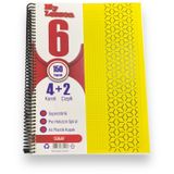 Tokaç U4 4+2 150 Ypr A4 Spr. Ayraçlı Defter 4 Kareli 2 Çizgili