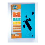 Tokaç U4 4+3 Bölümlü 175 Yaprak A4 Sipralli Ayraçlı Defter Sert Kapak 4 Kareli 3 Çizgili Çoklu Defter