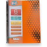 Tokaç U4 5 + 1 150 Ypr A4 Spiralli Ayraçlı Defter 5 Kareli 1 Çizgili