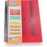 Tokaç U4 6 + 2 200 Ypr A4 Spiralli Ayraçlı Defter 6 Kareli 2 Çizgili