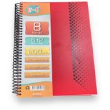 Tokaç U4 6+2 200 Ypr A4 Spr. Ayraçlı Defter 6 Kareli 2 Çizgili