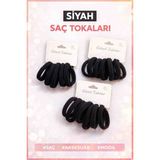 Tokacım43 Siyah renk 3 kart 18 adet lastik toka