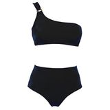 TOKALI BİKİNİ ÜST YÜKSEK BEL ALT BIKINI TAKIM DB200564BT SİYAH 36