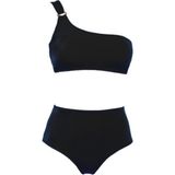 TOKALI BİKİNİ ÜST YÜKSEK BEL ALT BIKINI TAKIM DB200564BT SİYAH 38