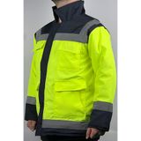 TOKER TEKSTİL Reflektörlü İş Montu - Parka - Kaban - Bonded - Su itici