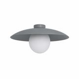 Tokio Plafonyer | Metal Şapka & Opal Cam Glop | E27 Duy | 50cm Çap | Deniz Taşı Mavisi | Salon, Yatak Odası ve Antre için Dekoratif Tavan Aydınlatması