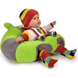 TOKKO Bebek Oturma Destek Minderi - Bebek Koltuğu - Büyük Bebek Oturağı Yeşil Gri - Büyük Boy