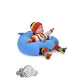 TOKKO Elyaf Dolgu Bebek Oturma Destek Minderi - Devrilmez Bebek Koltuğu - Büyük Bebek Oturağı Mavi
