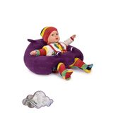 TOKKO Elyaf Dolgu Bebek Oturma Destek Minderi - Devrilmez Bebek Koltuğu - Büyük Bebek Oturağı Mor
