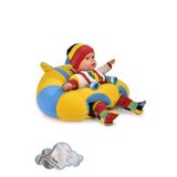 TOKKO Elyaf Dolgu Bebek Oturma Destek Minderi - Devrilmez Bebek Koltuğu - Büyük Bebek Oturağı Sarı Mavi