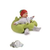 TOKKO Elyaf Dolgu Bebek Oturma Destek Minderi - Devrilmez Bebek Koltuğu - Büyük Bebek Oturağı Yeşil