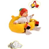 TOKKO Oyuncaklı Bebek Oturma Destek Minderi - Devrilmez Bebek Koltuğu - Büyük Bebek Oturağı Sarı