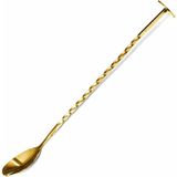 Tokmaklı Bar Kaşığı Gold Latte Kaşığı 20 cm Latte Art Kaşık Kokteyl Karıştırıcı Bar Kaşık