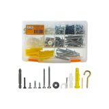 Toko Hobi-2 502 Parça 14 Çeşit Takım Çantalı Pul Çivi Piton Kroşe Vida ve Dübel Seti