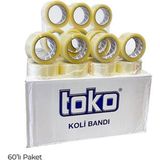 Toko Hotmelt Koli Bandı 45 mm x 100 Metre Şeffaf - 60 Adet