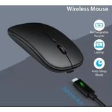 Tokqı Şarj Edilebilir Kablosuz Oyun Fare Taşınabilir Ergonomik Sessiz ve Büyülü Taşınabilir Bilgisayarlar Tabletler IPAD Telefon Için Uygun - Siyah