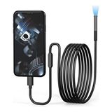 Tokurtech Full HD Yılan Endoskop Kamera 5 mt Su Geçirmez 7 mm Sert Kablo İos-Iphone Uyumlu - Siyah
