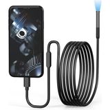 Tokurtech Ios-Iphone ve Android Uyumlu Yılan Endoskop Kamera Full Hd 10 mt Su Geçirmez Ledli Sert Kablo 8 mm
