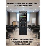 Tokurtech Yeni Model Metal Kasalı HS32 Profesyonel Ses Kayıt Cihazı Uzun Kayıt Süresi Büyük LED Ekranlı Okul Ders Not,toplantı, Röportaj
