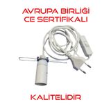 Tokyo Anahtarlı Fişli Masa Lambası Kablosu Tuz Lambası Anahtarlı Güç Kablosu Abajur Aydınlatma