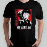 Tokyo Ghoul %100 Pamuklu Bisiklet Yaka T-Shirt Model 10 - Siyah - XL