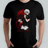 Tokyo Ghoul %100 Pamuklu Bisiklet Yaka T-Shirt Model 2 - Siyah - 8 - 12 Yaş