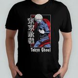 Tokyo Ghoul %100 Pamuklu Bisiklet Yaka T-Shirt Model 4 - Siyah