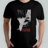 Tokyo Ghoul %100 Pamuklu Bisiklet Yaka T-Shirt Model 9 - Siyah