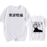 Tokyo Ghoul Anime Manga T-Shirts Kaneki Ken - Beyaz - XL