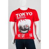 Tokyo Ghoul Unisex Pamuklu Regular Fit Kırmızı Tişört Small