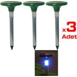 Tokyo Güneş Enerjili LED Işıklı Köstebek Yılan Akrep Fare Kovucu Premium Kalite 3 Adet Set