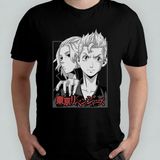 Tokyo Revengers Anime Manga Unisex %100 Pamuklu Bisiklet Yaka T-Shirt Model 16 - Siyah - XL